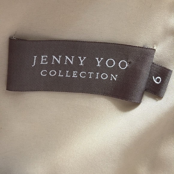 Jenny Yoo BDHLN Collection Sandstone Lace Cocktail Dress Size 6 - Picture 6 of 7